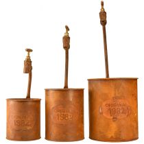 Product Planter patina Deko Metal With Tap H25/37/43cm Set of 3 pcs