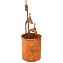 Product Planter patina Deko Metal With Tap H25/37/43cm Set of 3 pcs