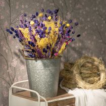 Product Planter with handles, metal vessel for planting, plant pot silver, brown Ø24cm H32.5cm