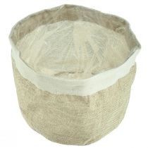 Product Planter jute fabric basket utensil natural Ø21cm H19cm 3pcs