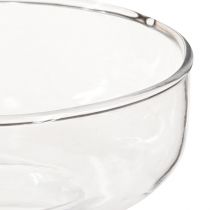 Product Vase bulbous glass vase Rikkie in clear Ø13cm H10cm 2pcs