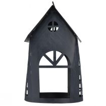 Product Birdhouse antique grey metal 30x15 cm