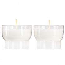 Product Votive candles in white with bowl Ø4.3cm 25 pcs