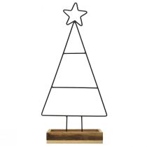 Product Metal Christmas tree with star and tray – 25x18x66 cm – Modern holiday decoration