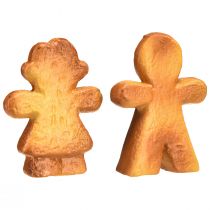 Product Ceramic Christmas decoration gingerbread woman and man set 7cm 6 pack