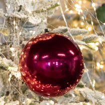 Product Christmas ball plastic large Christmas tree ball pink Ø14cm