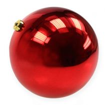 Product Christmas ball plastic large red Ø25cm