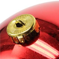 Product Christmas ball plastic large red Ø25cm