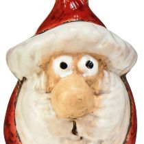 Product Ceramic Santa Claus figure, red, 7cm – Festive Christmas decoration – 6 pieces