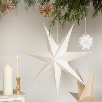 Product White paper star, 60cm, set of 2, Christmas decoration, light-up star