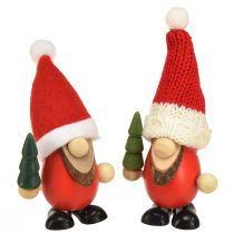 Product Christmas gnome decoration gnome wood red green H10.5/12cm 6pcs