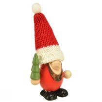 Product Christmas gnome decoration gnome wood red green H10.5/12cm 6pcs