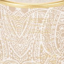 Product Lantern Glass Tea Light Holder Paisley Pattern Ø8cm H9cm 2pcs