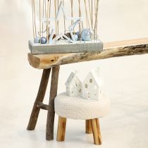 Product Lantern house ceramic table decoration Advent white H18cm