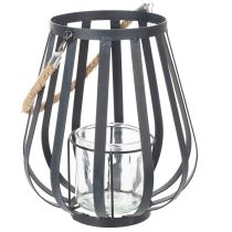 Product Metal lantern with glass, anthracite, Ø23cm, H27cm