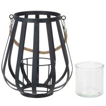 Product Metal lantern with glass, anthracite, Ø23cm, H27cm