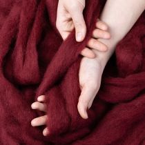 Product Wool cord, decorative wool, dark red, 10m wool ribbon for floristry &amp; crafts