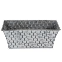 Product Zinc bowl with diamond pattern 22cm×12cm