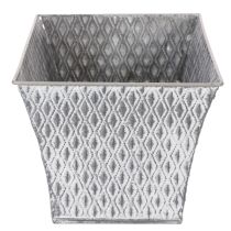 Product Zinc bowl with diamond pattern 30cm×18cm H15cm