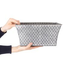 Product Zinc bowl with diamond pattern 30cm×18cm H15cm