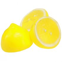 Product Artificial Yellow Lemon Decorations, 18 Pieces - Realistic Lemon Halves