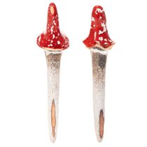 Product Dwarf figurine for sticking, with long beard and mushroom hat, decoration, 17cm, 2 pieces