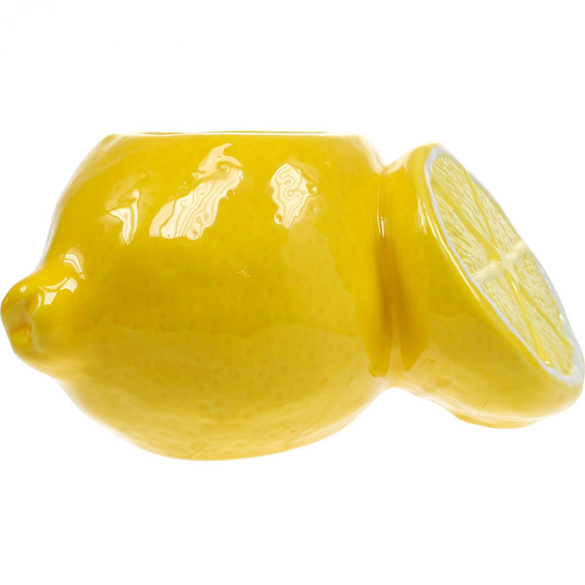 Floristik24.ie Decorative pot lemon vase citrus fruit ceramic summer