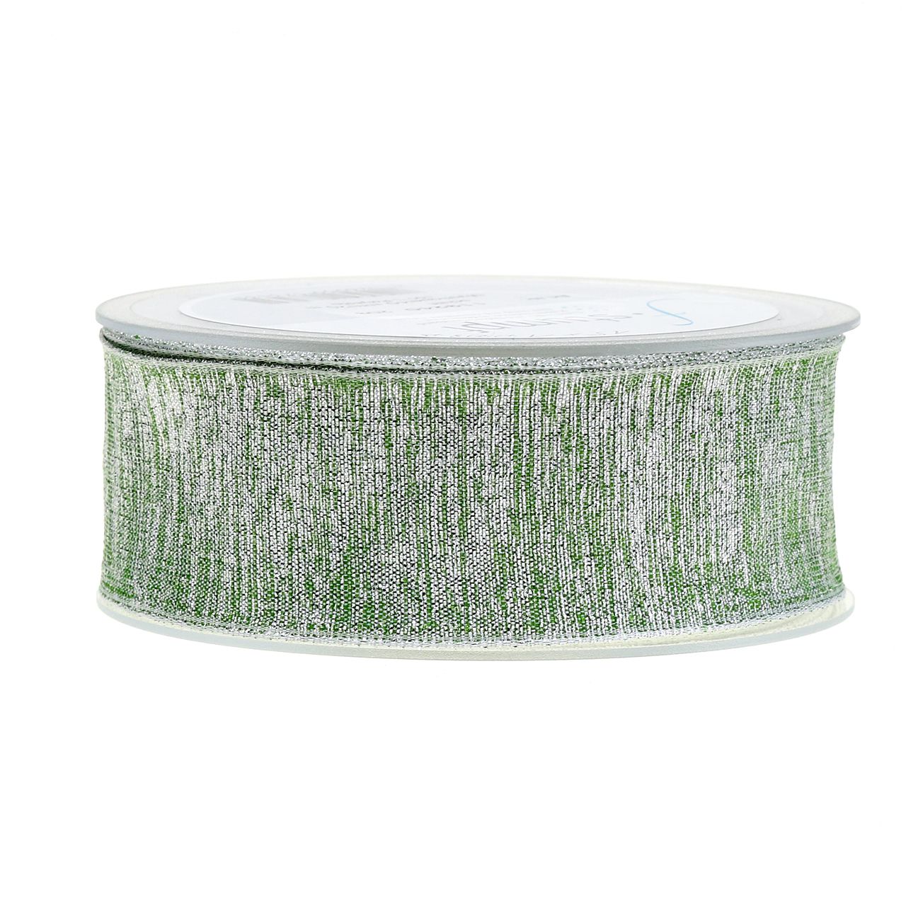 Floristik24.ie Decorative ribbon with mica green 40mm 20m119240209