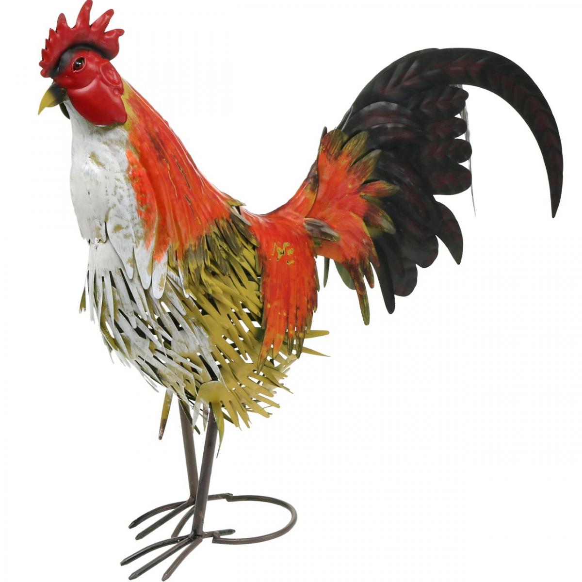  Decorative rooster metal colorful garden decoration figure  metal decoration 58×13×50cm - buy cheap online