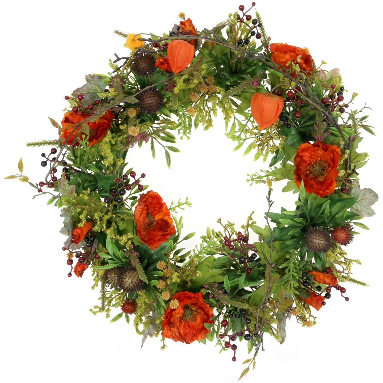 Floristik24.ie Autumn wreath poppy seeds, physalis orange Ø36cm64906