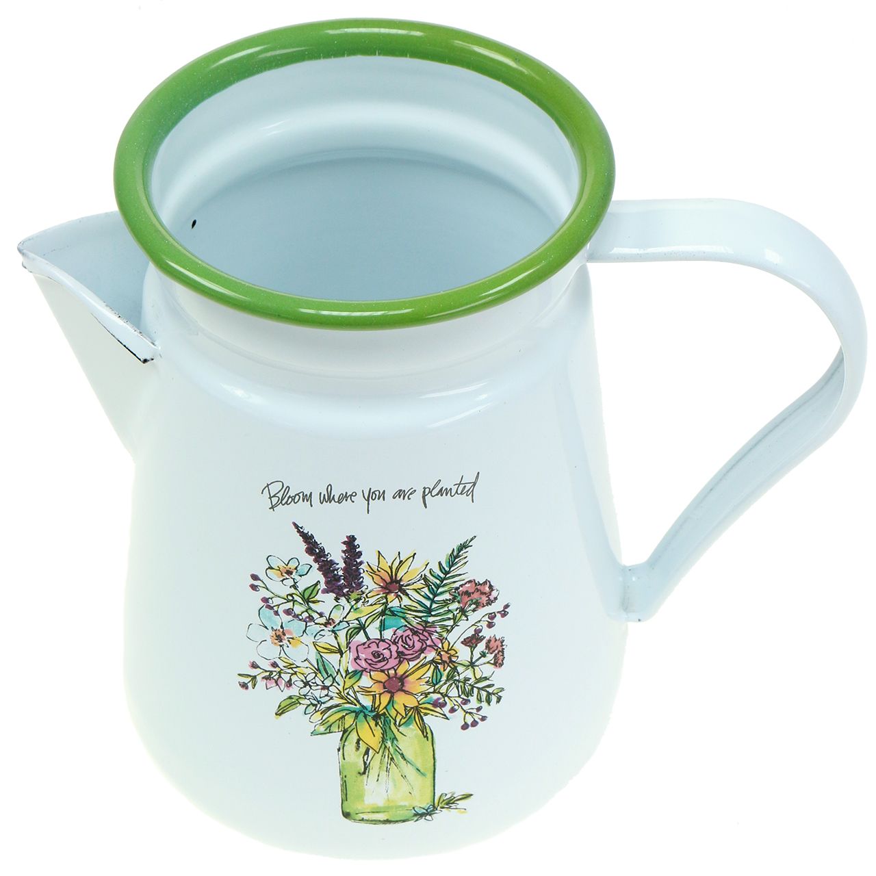 Floristik24.ie Decorative jug plant pot enamelled Ø12cm H16cm64155