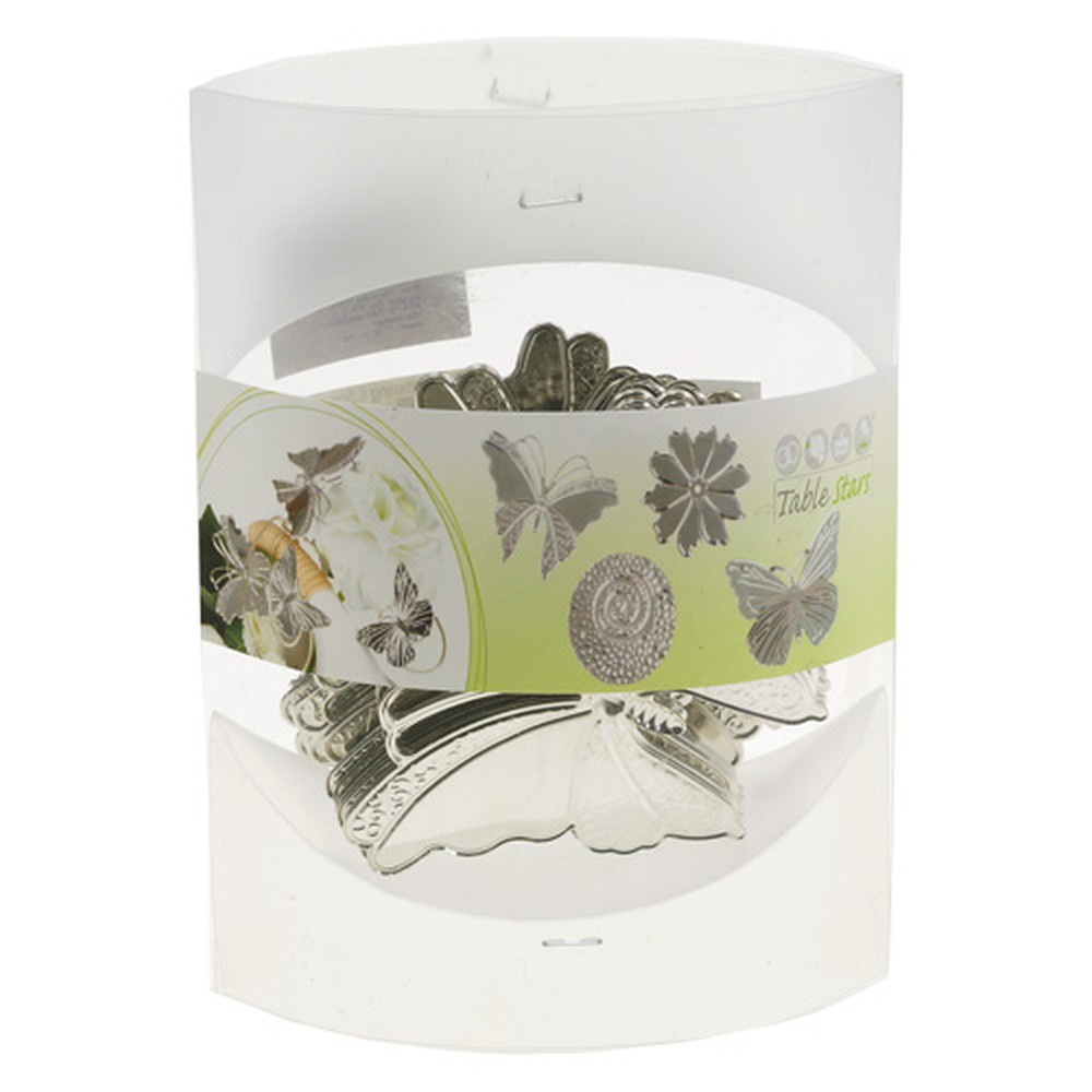Floristik24.ie Metal butterflies silver 6.5cm 25pcs1311000