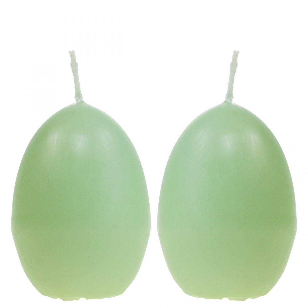 Floristik24.ie Easter candles egg shape, egg candles Easter green Ø4
