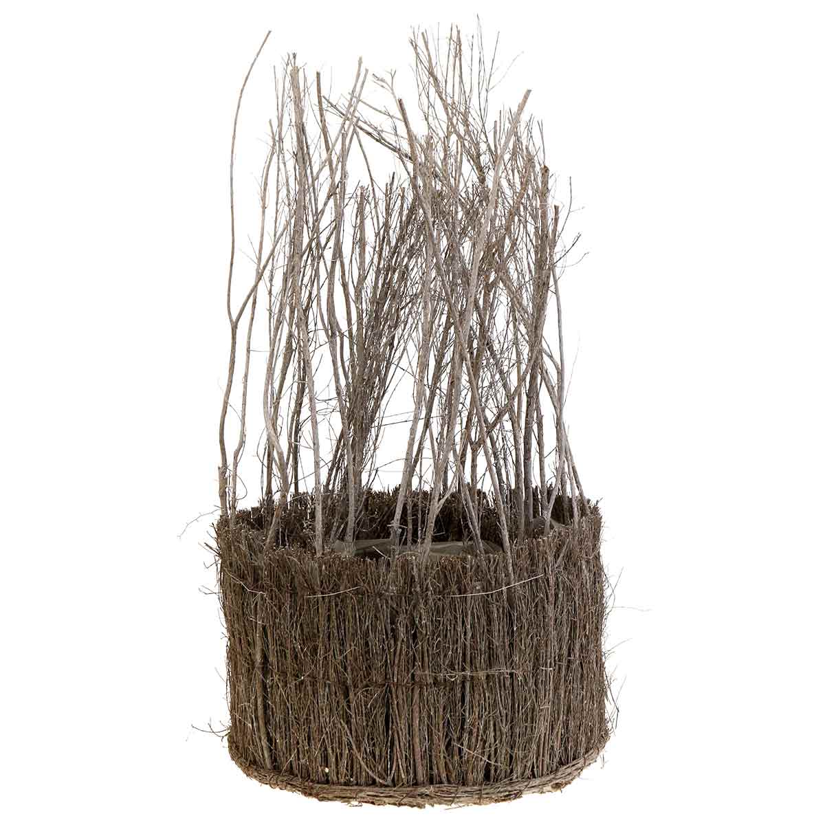 Floristik24.ie Plant basket made of twigs white washed Ø1525cm set of