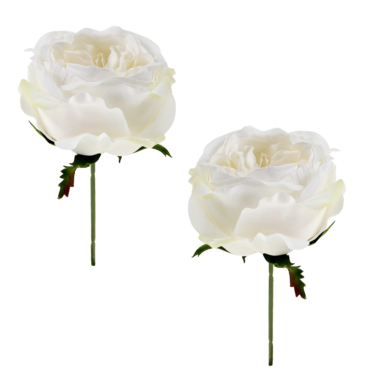 Floristik24.ie Rose blossom white 17cm 4pcs - buy cheap online