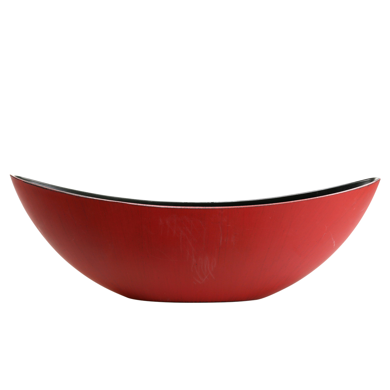 Floristik24.ie Decorative bowl oval red, black 38.5cm x 12.5cm H10cm