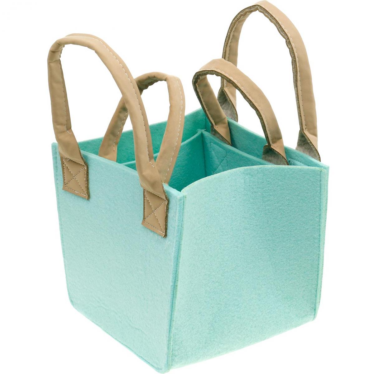 Floristik24.ie Decorative planter, felt mint green, felt basket with