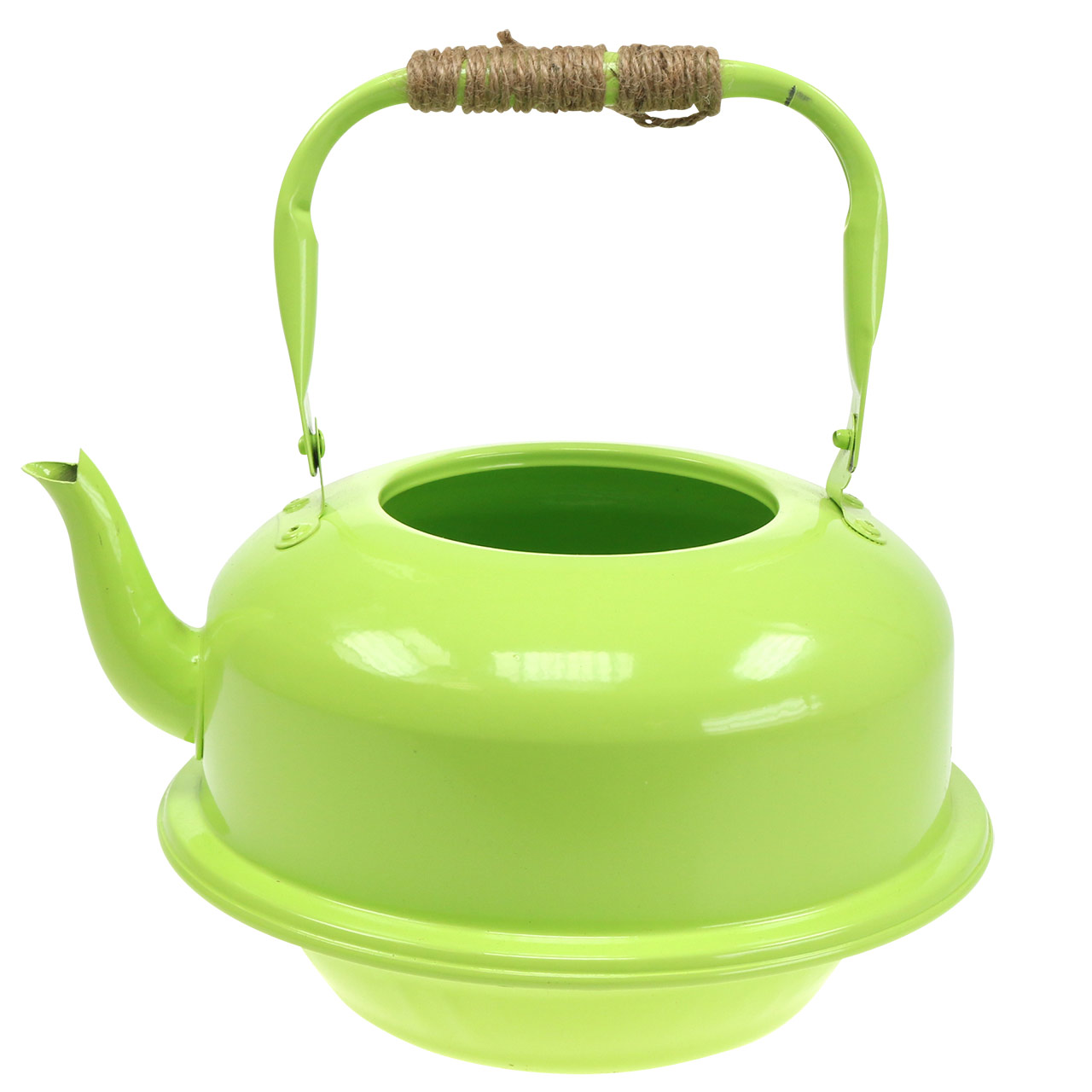 Floristik24.ie Planter Tea Kettle Zinc May Green Ø26cm H15cm
