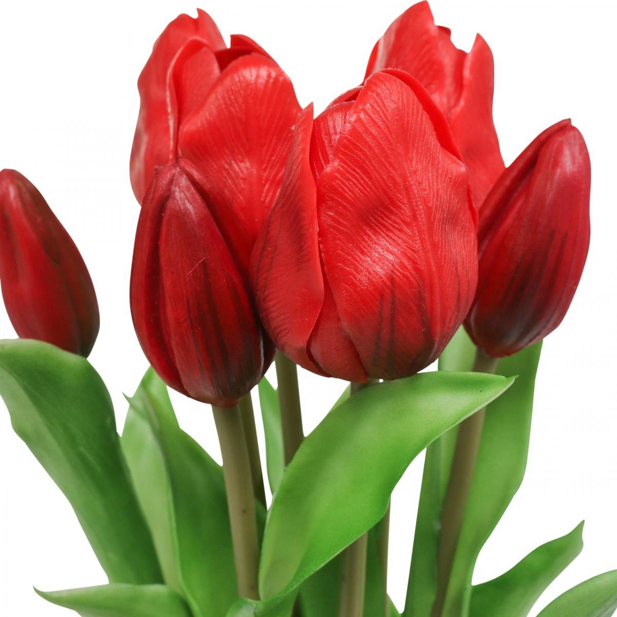 Floristik24.ie Tulip red artificial flower tulip decoration Real Touch