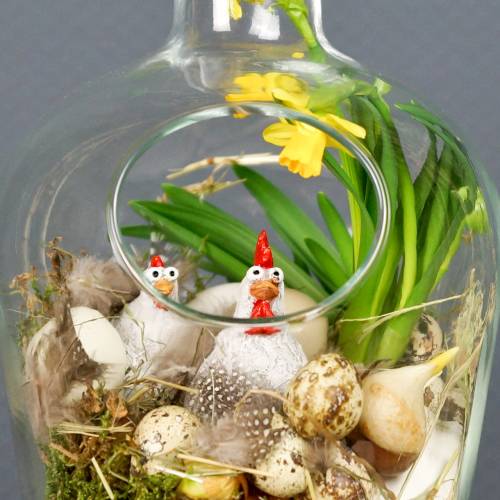 Floristik24 Dekofiguren chicken and rooster 5.5cm - 6.5cm 6pcs