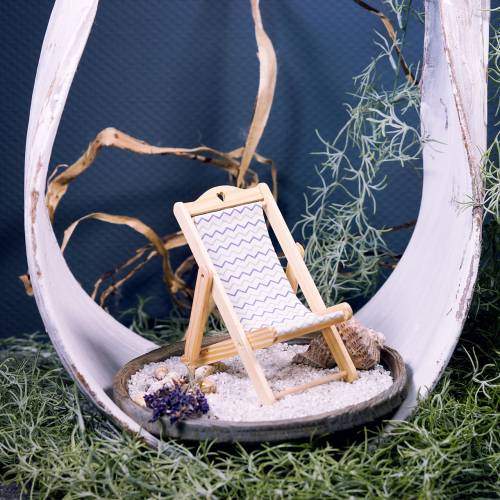 Floristik24 Deco deck chair zigzag pattern H15cm 3pcs