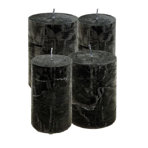 Product Black Candles Solid Pillar Candles Rustic Candles
