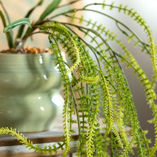 Product Green bristle millet artificial plant for elegant hanging decorations, stylish room accents, 114cm