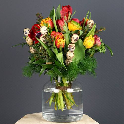 Floristik24 Glass vase Ø14cm H16.5cm