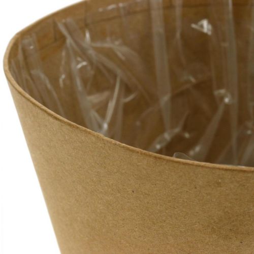 Product Paper flower pot, plant pot, cachepot nature Ø13cm H12.5cm 4pcs