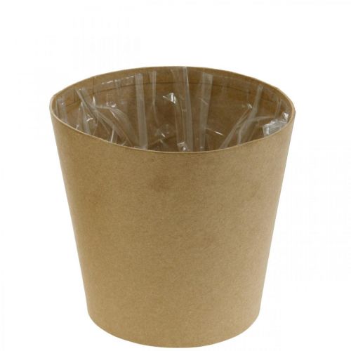 Floristik24 Paper flower pot, plant pot, cachepot nature Ø13cm H12.5cm 4pcs