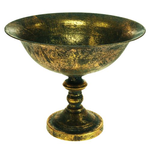 Floristik24 Decorative bowl antique bowl with foot gold cup Ø36cm H29.5cm