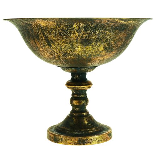 Floristik24 Decorative bowl antique bowl with foot gold cup Ø36cm H29.5cm