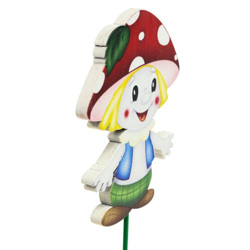 Floristik24 Flower plug wooden mushroom decoration plug mushroom children 5.5 cm 18 pieces