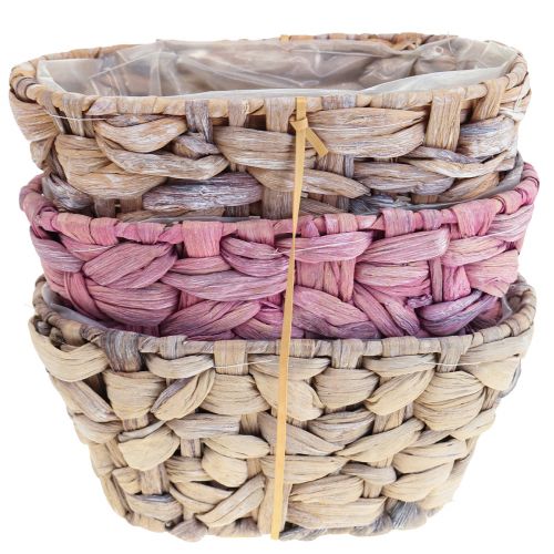 Product Plant basket seagrass basket water hyacinth planter oval 20.5cm 3 pcs